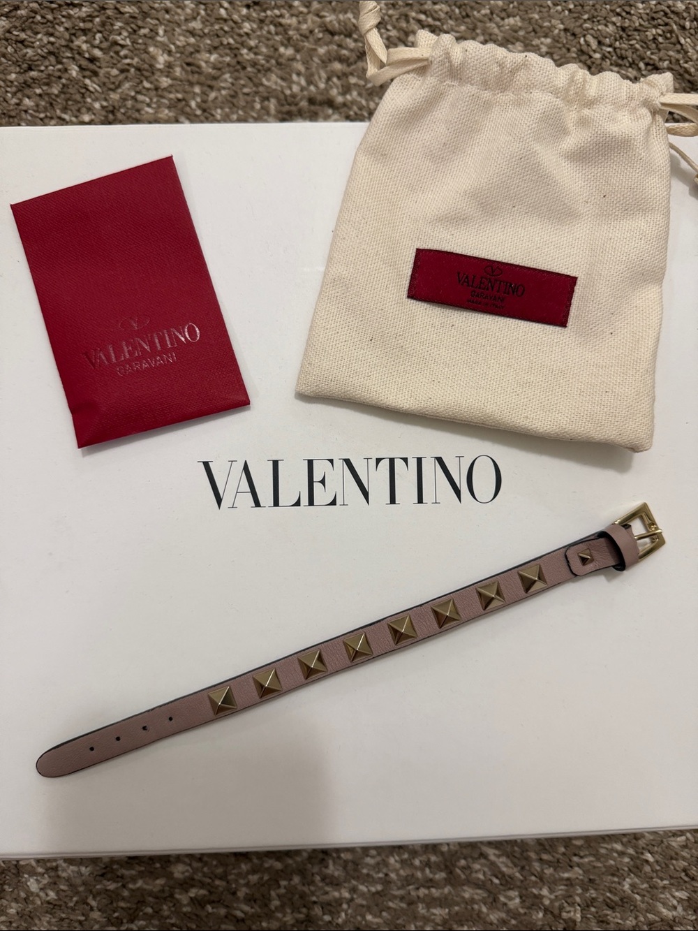 Valentino Garavani Leather Rockstud Bracelet